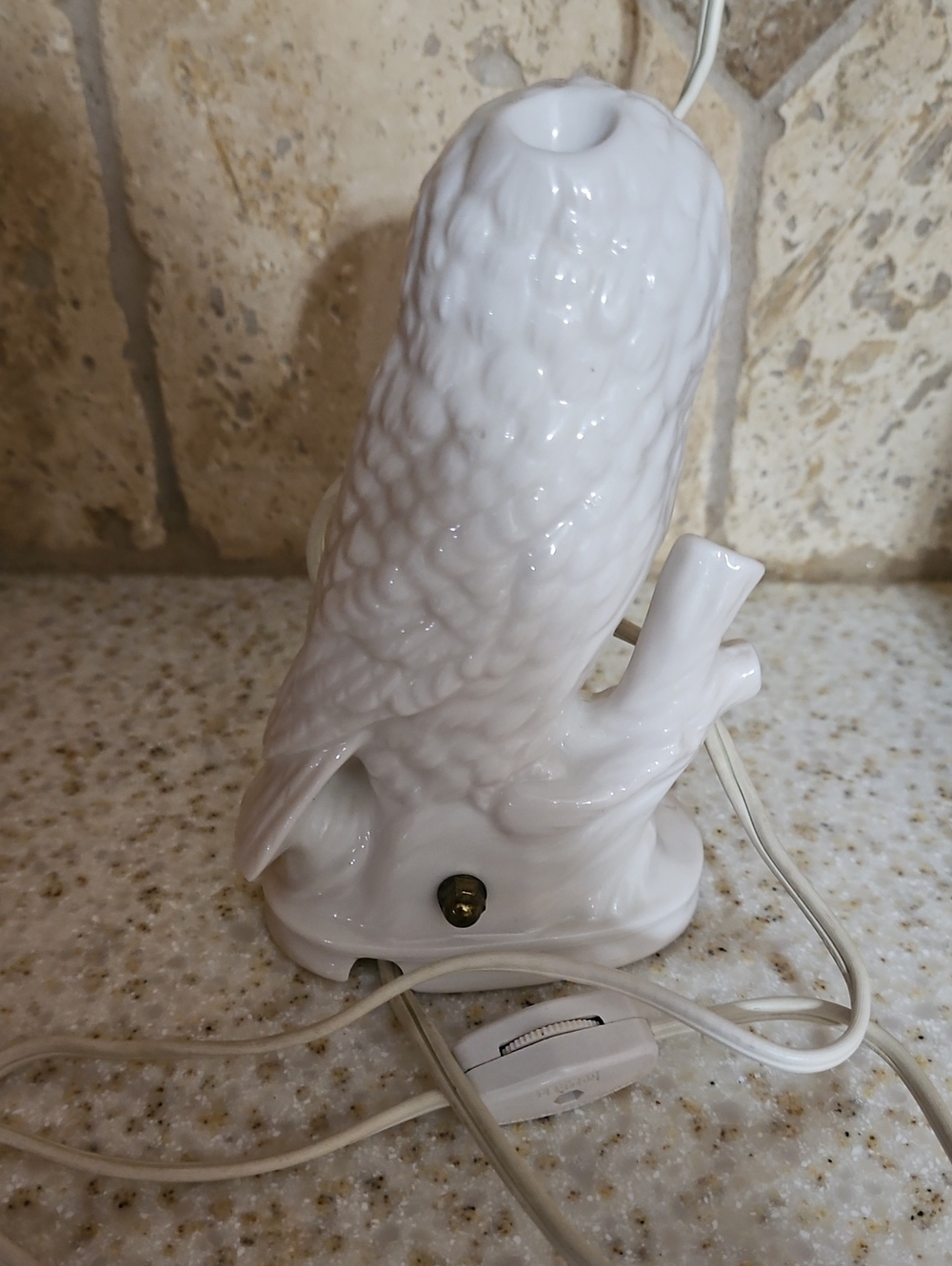 Vintage Porcelain Owl Accent Lamp - Warm White Made In Japan - Picture 4 of 6